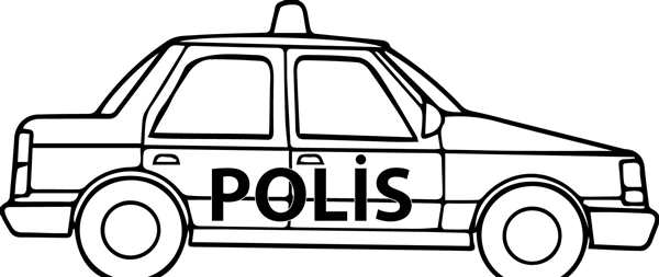 Раскраска Лада Приора полиция