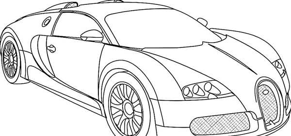 Раскраски машины Bugatti Veyron