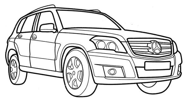 Раскраска Мерседес Гелендваген g63 AMG