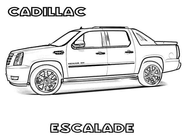 Раскраска Cadillac Escalade