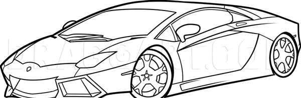 Раскраска Lamborghini Reventon