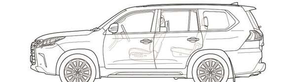 Раскраска Лексус LX 570