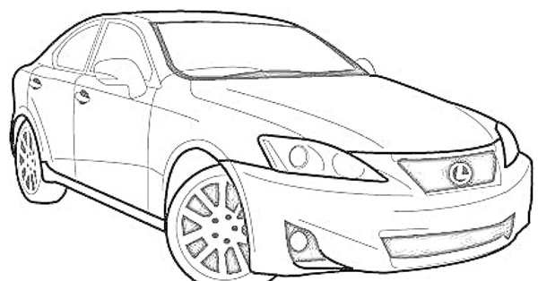 Раскраска Машины LEXUS