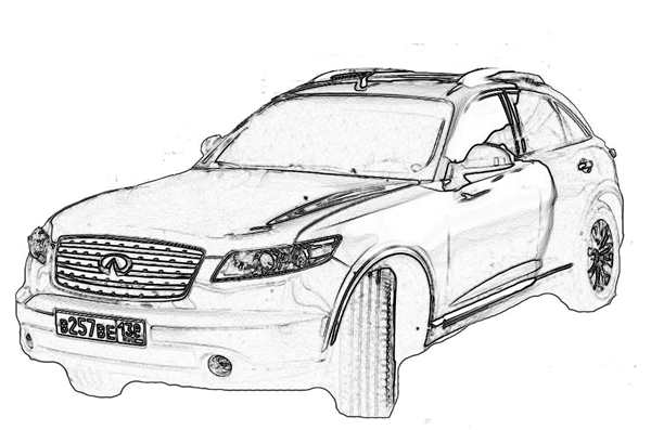 Раскраска Машины LEXUS