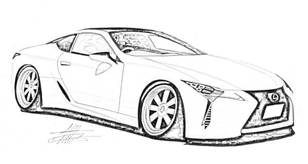 Раскраска Машины LEXUS