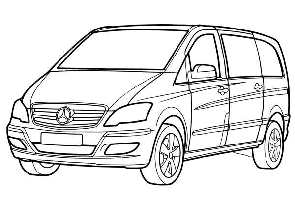 Раскраска Мерседес w204