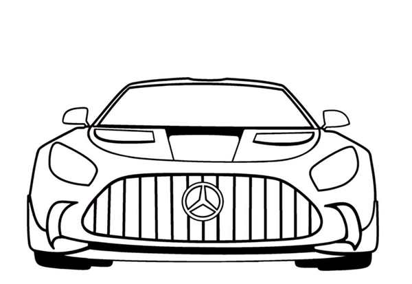 Раскраска Мерседес CLS 63
