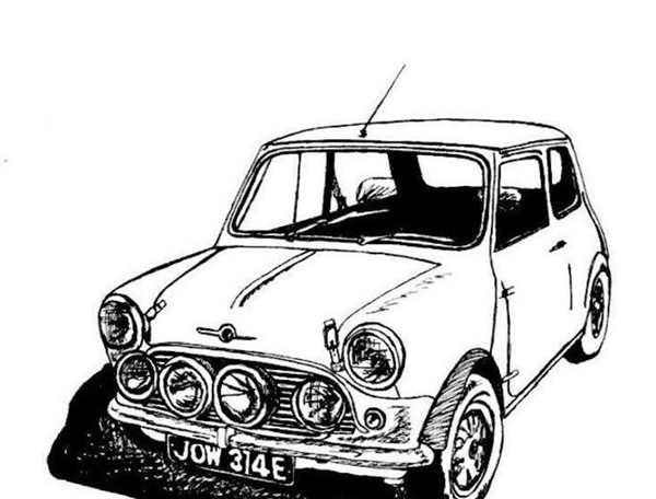 Раскраска Mini Cooper