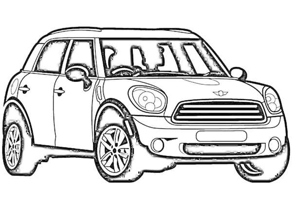 Раскраска Mini Cooper