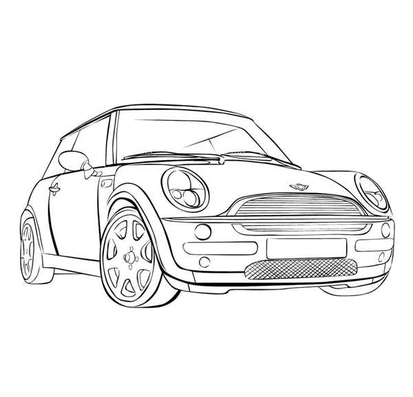Раскраска Mini Cooper