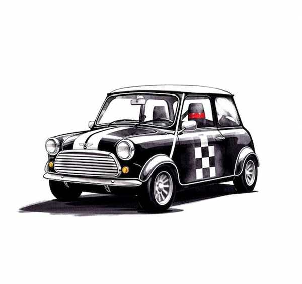 Раскраска Mini Cooper