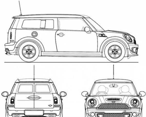 Раскраска Mini Cooper