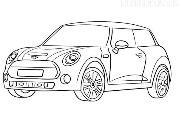 Раскраска Mini Cooper