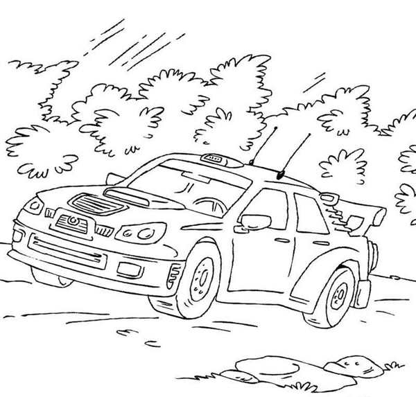 Раскраска Субару WRX STI