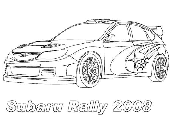 Раскраска Subaru Impreza WRX STI