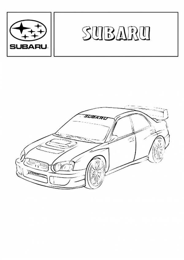 Раскраска Субару WRX