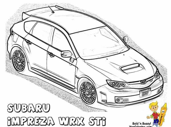 Раскраска Subaru Legacy