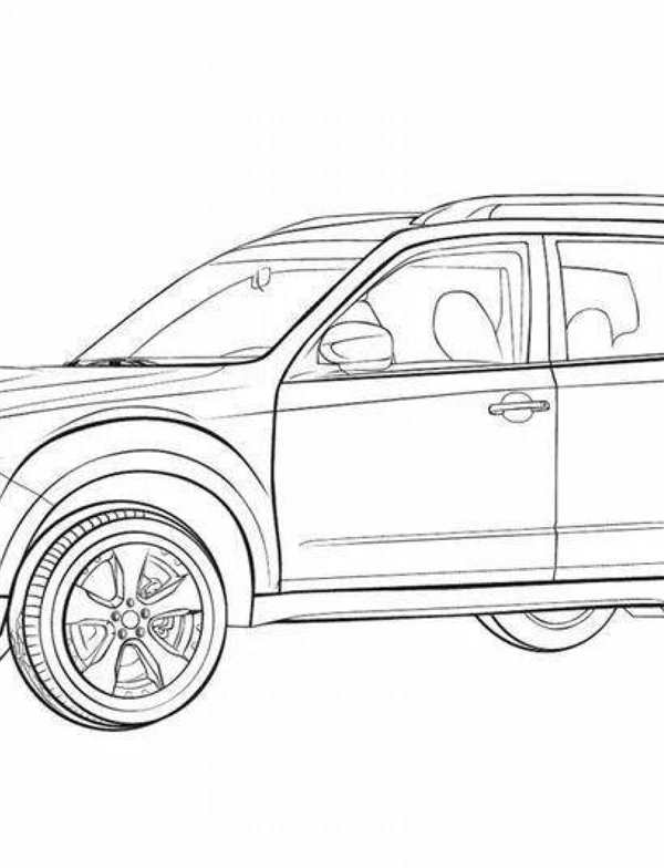 Subaru WRX STI раскраска