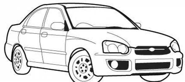 Раскраска Subaru Impreza WRX STI