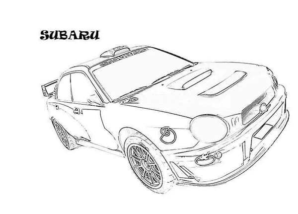 Раскраска Subaru Impreza WRX STI
