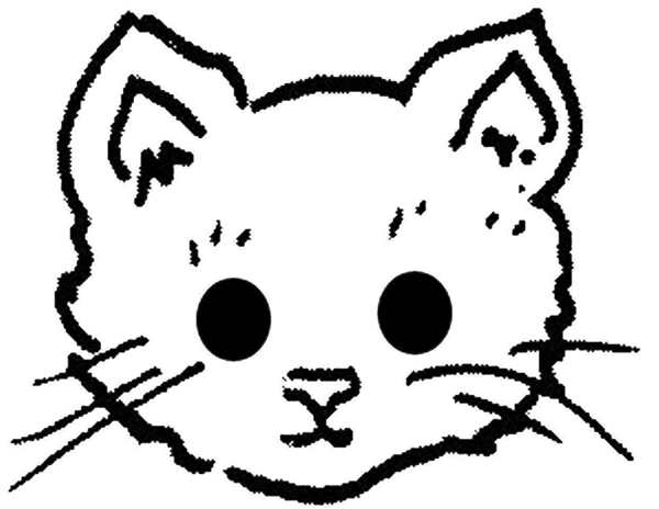 Маска кота раскраска