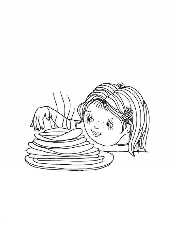 Масленица рисунок раскраска