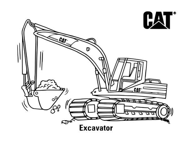 Раскраска экскаватор JCB