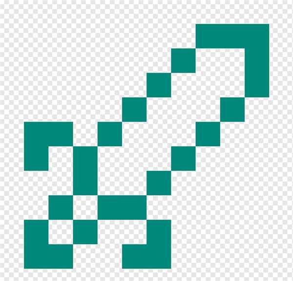 Раскраска Меч Майнкрафт Веселые Акварельные Игры для Детей и Дальнейшего Творчества