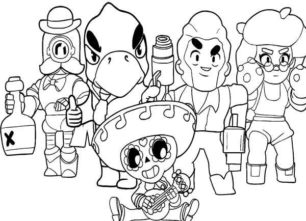 Раскраска Brawl Stars Эдгар