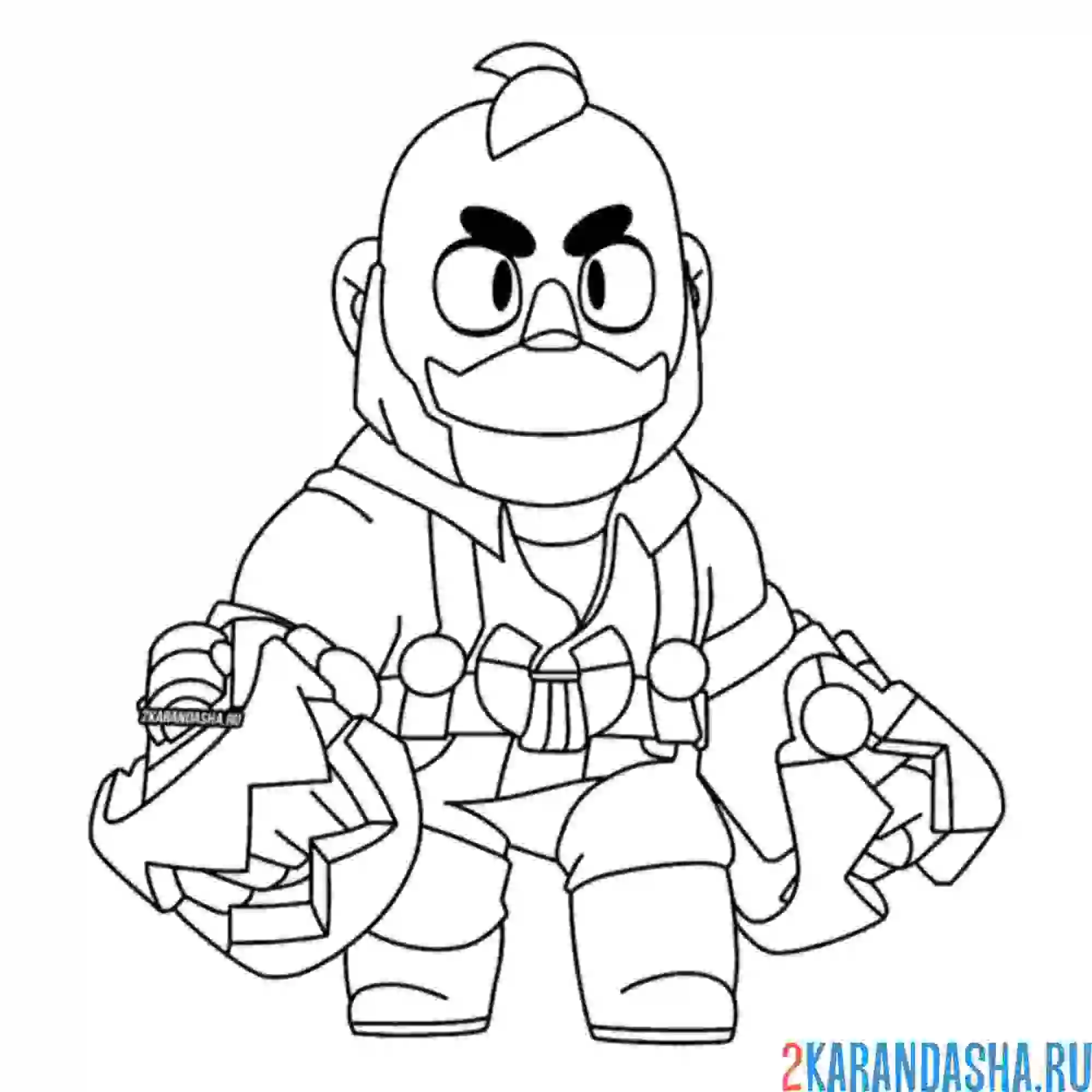 Ворон раскраска Brawl Stars