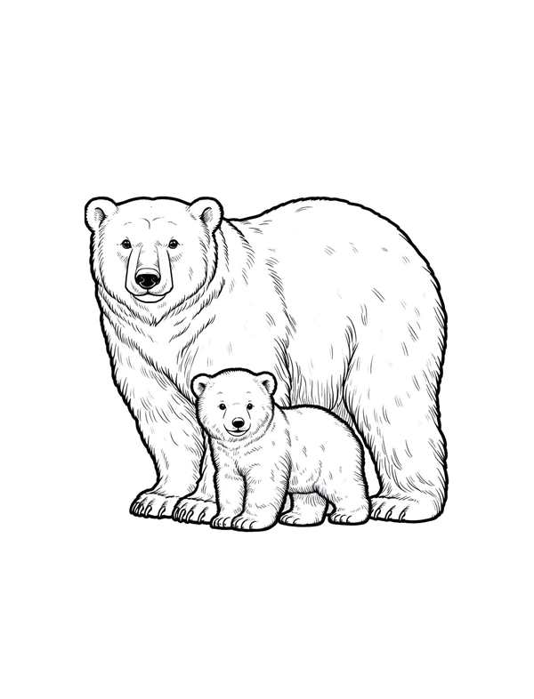 Медведь раскраска