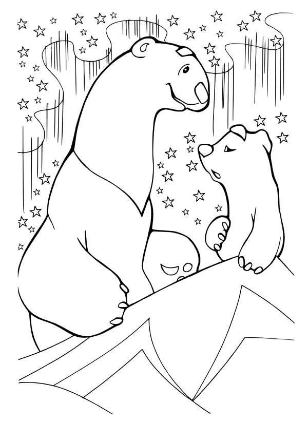 Рисование белый медведь