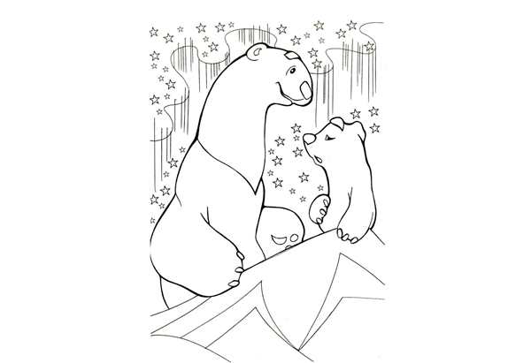 Медведь раскраска для детей