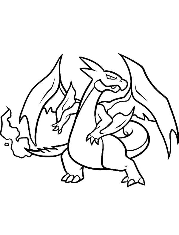 Pokemon Charizard раскраски