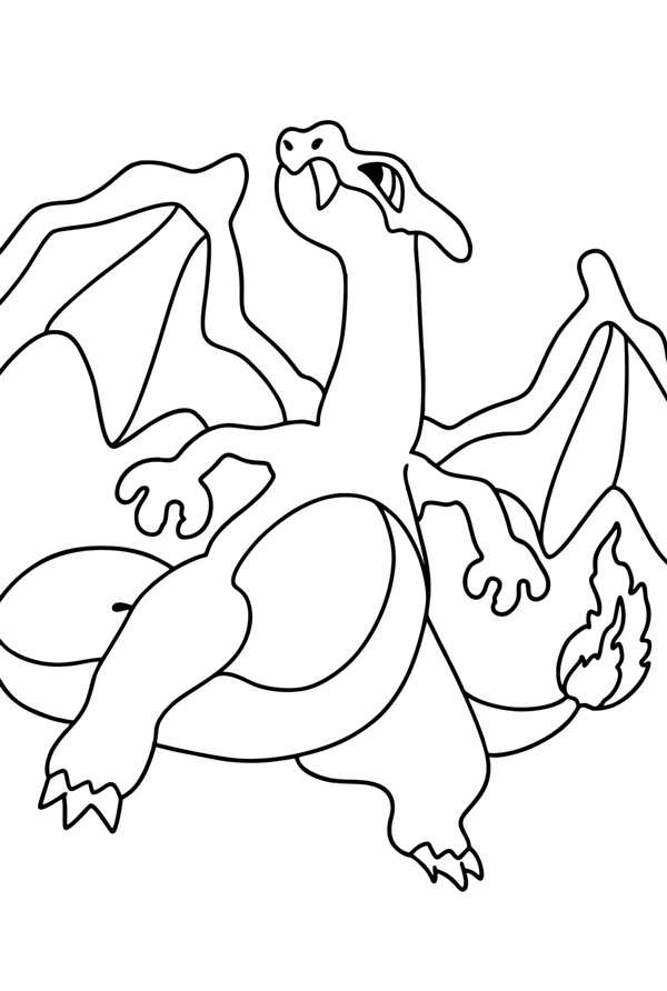 Pokemon Чаризард раскраска