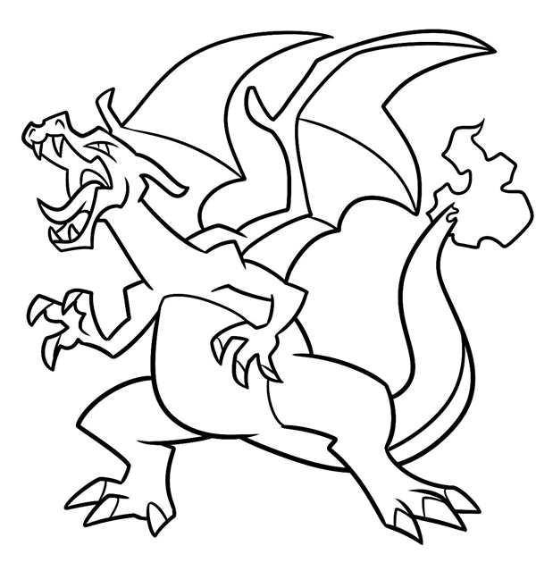 Раскраска Мега Чарizard X Вместе в Приключении