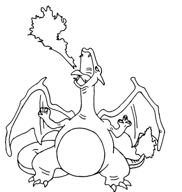 Раскраска Мега Чарizard X Вместе в Приключении