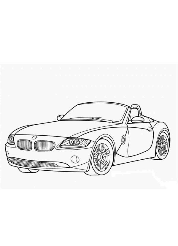 Раскраска Мерcedes Cabrio Веселье для глаз и таланта