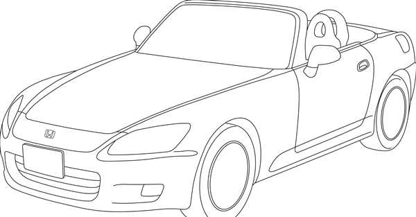 Раскраска Мерcedes Cabrio Веселье для глаз и таланта