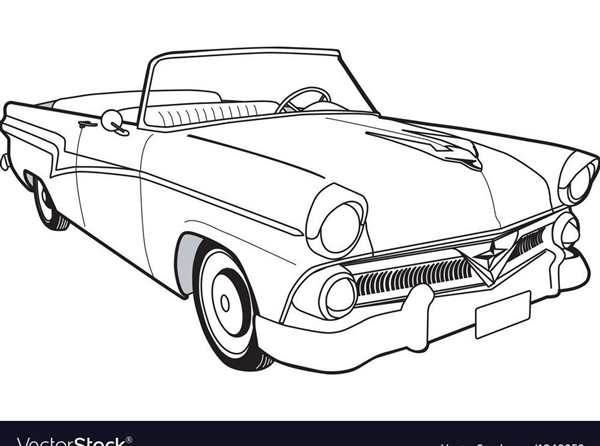 Раскраска Мерcedes Cabrio Веселье для глаз и таланта