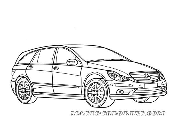 Mercedes Benz w210 раскраска