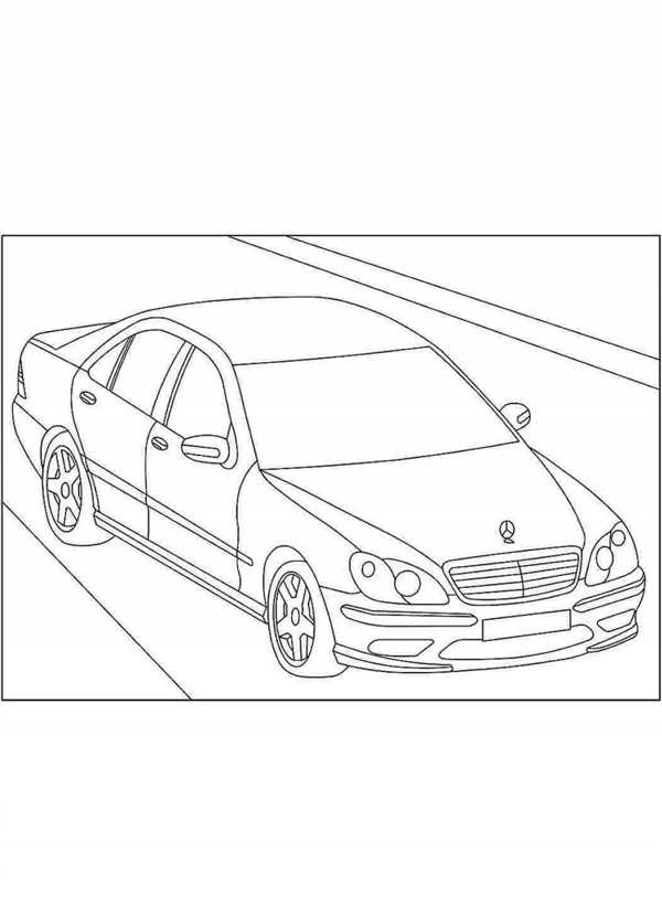 Раскраска Мерседес c63 AMG