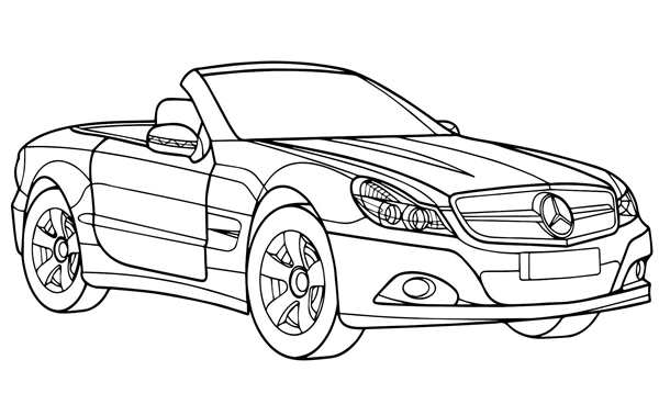Раскраска MercedesBenz CLKClass Ваши Руки Волшебники