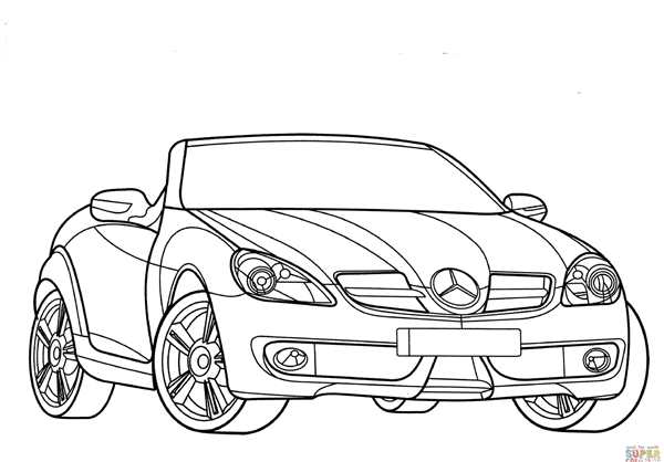 Мерседес Бенц c63 AMG раскраска