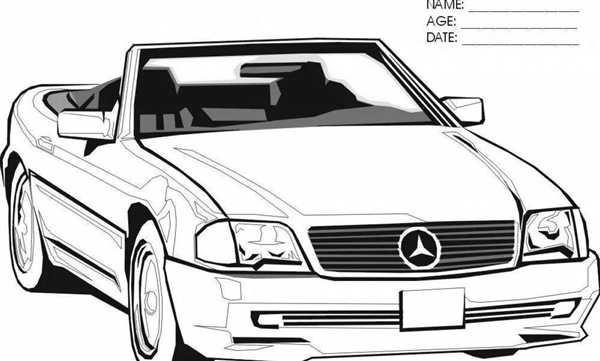 Раскраска МерcedesBenz SL 63 AMG Создайте