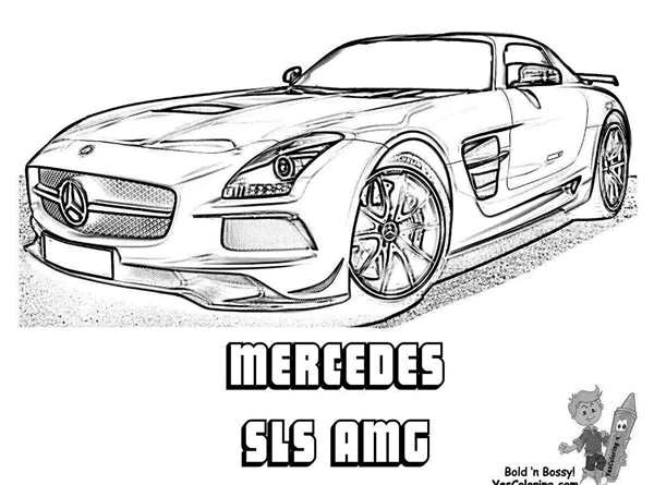 Раскраска МерcedesBenz SL 63 AMG Создайте
