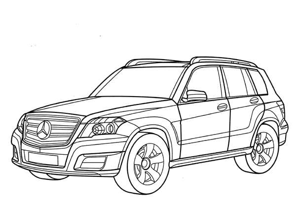 Раскраска Мерседес Бенц g63