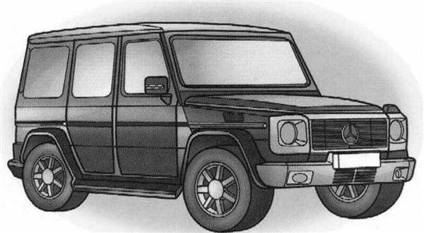 Раскраска Мерседес Гелендваген g63