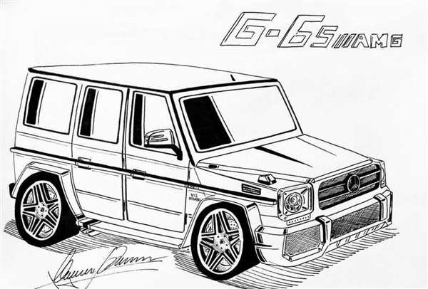 Mercedes Benz g500 чертёж