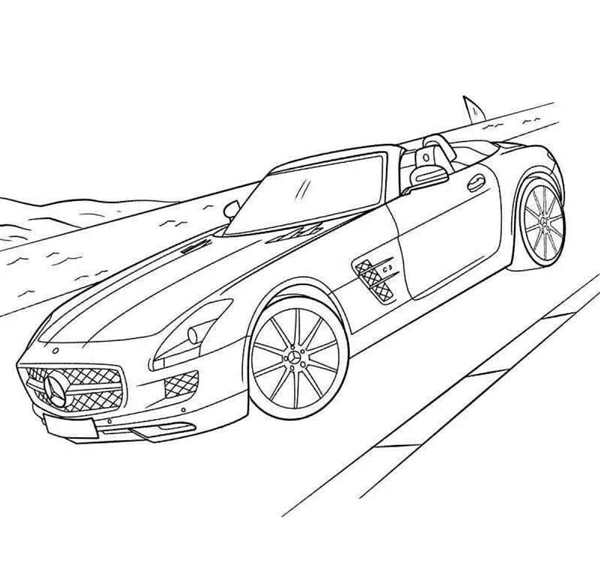 Раскраска Мерседес CLS 63 AMG